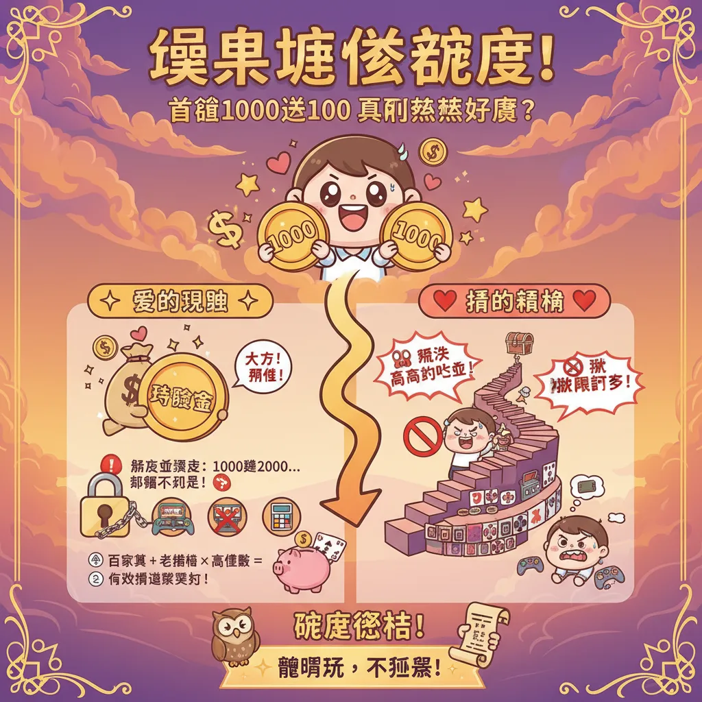 首儲1000送1000：破解流水要求與提款限制的關鍵攻略