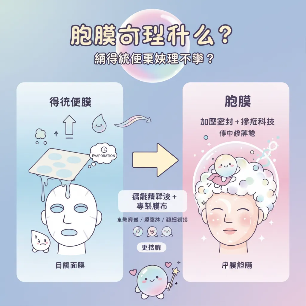 泡膜到底是什麼？跟傳統面膜哪裡不一樣？